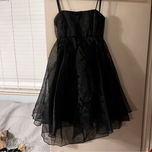 Lucy in the sky black heart mini dress